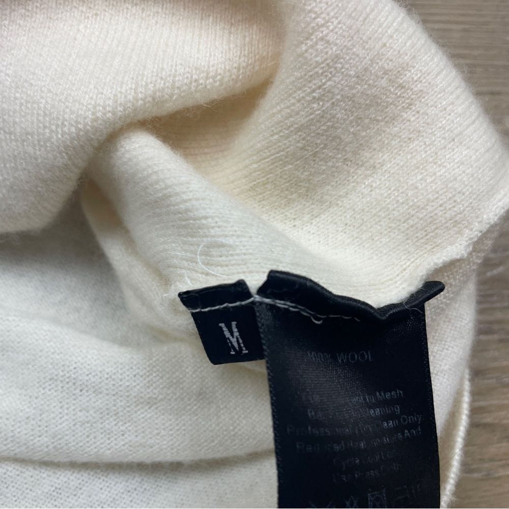 Vintage Christian Dior sweater women’s size M white wool designer - Picture 6 of 11